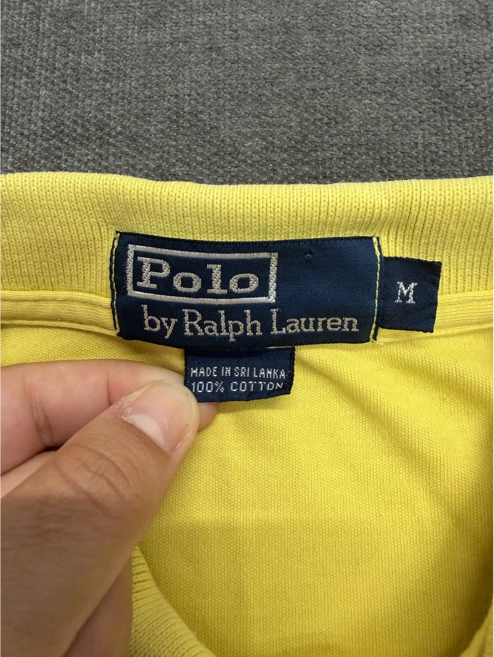Polo Ralph Lauren Yellow Polo Shirt with Blue Logo